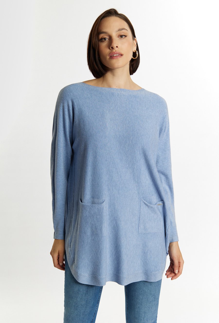 Sweter z kieszonkami