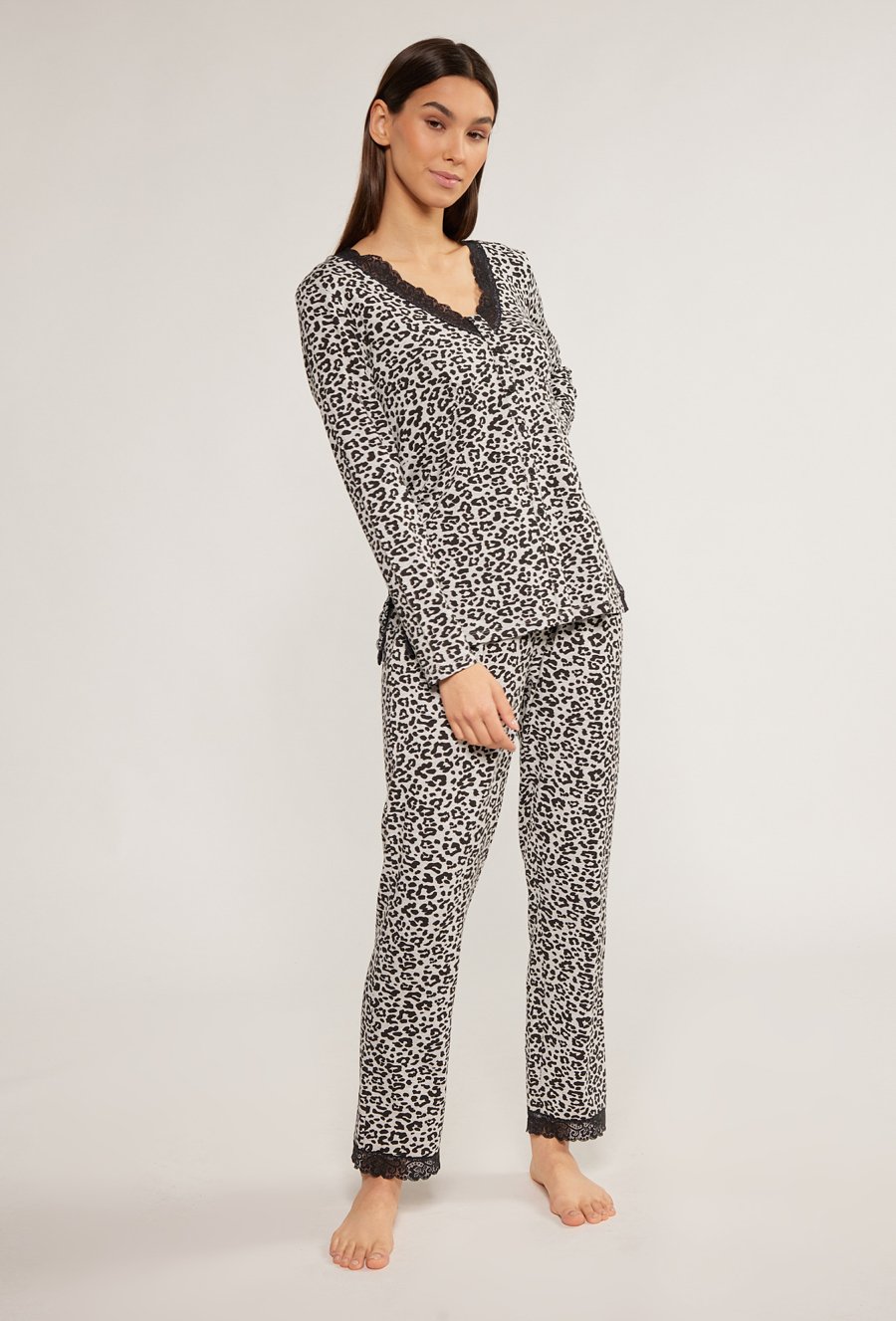 Wzorzysta koszula od piżamy