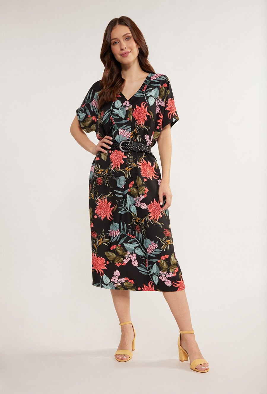 Wzorzysta sukienka damska