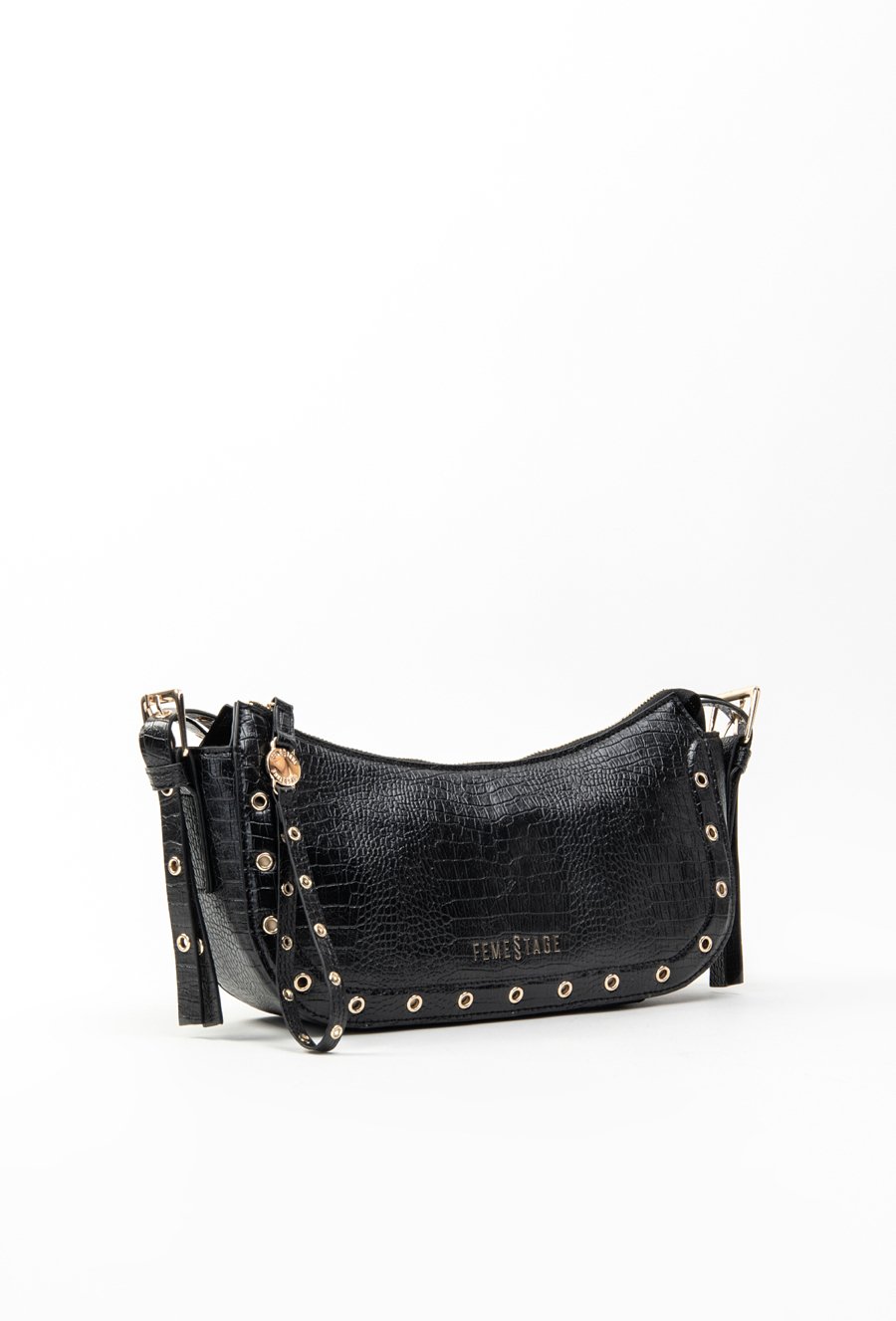 Wizytowa torba z krokodylim wzorem