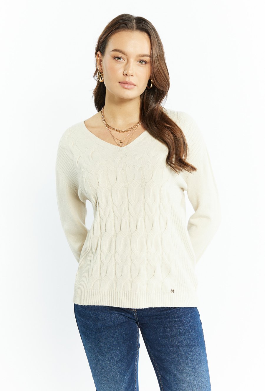 Sweter damski w serek