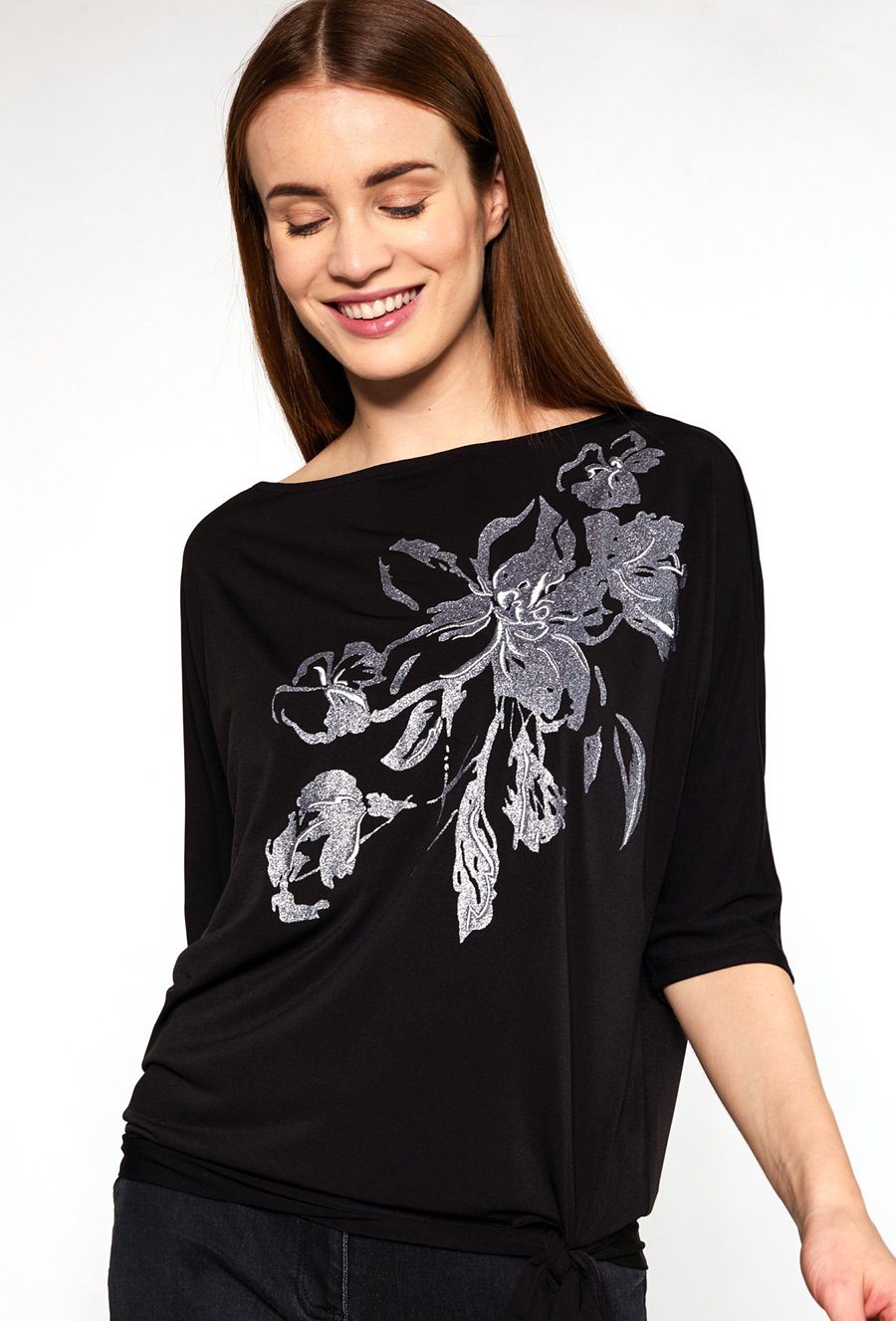 Bluzka z wzorem w kwiaty