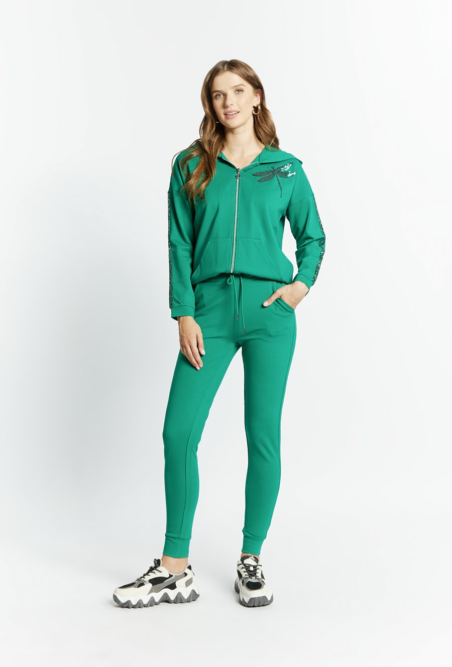 Dresowe spodnie z wiązaniem