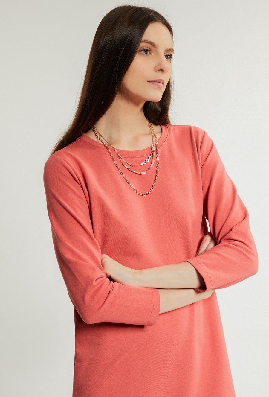 Bawełniana sukienka z falbaną