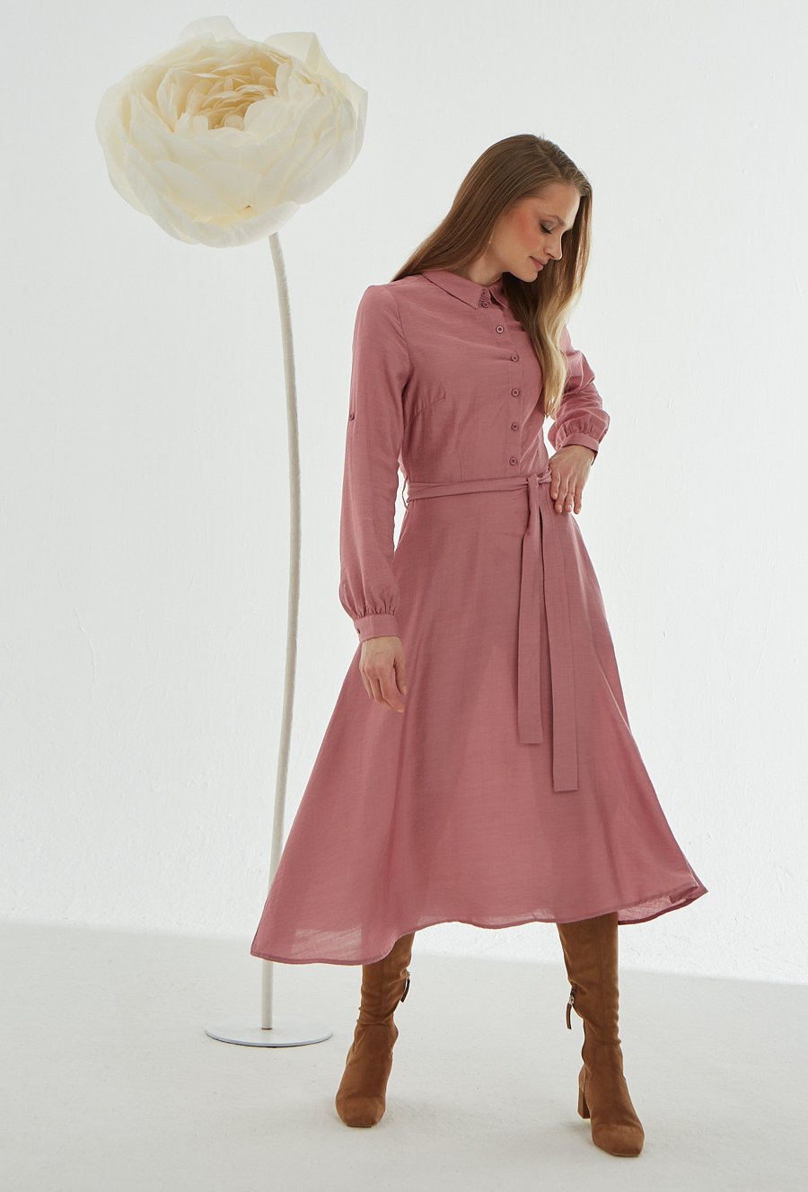 Wiskozowa szmizjerka midi