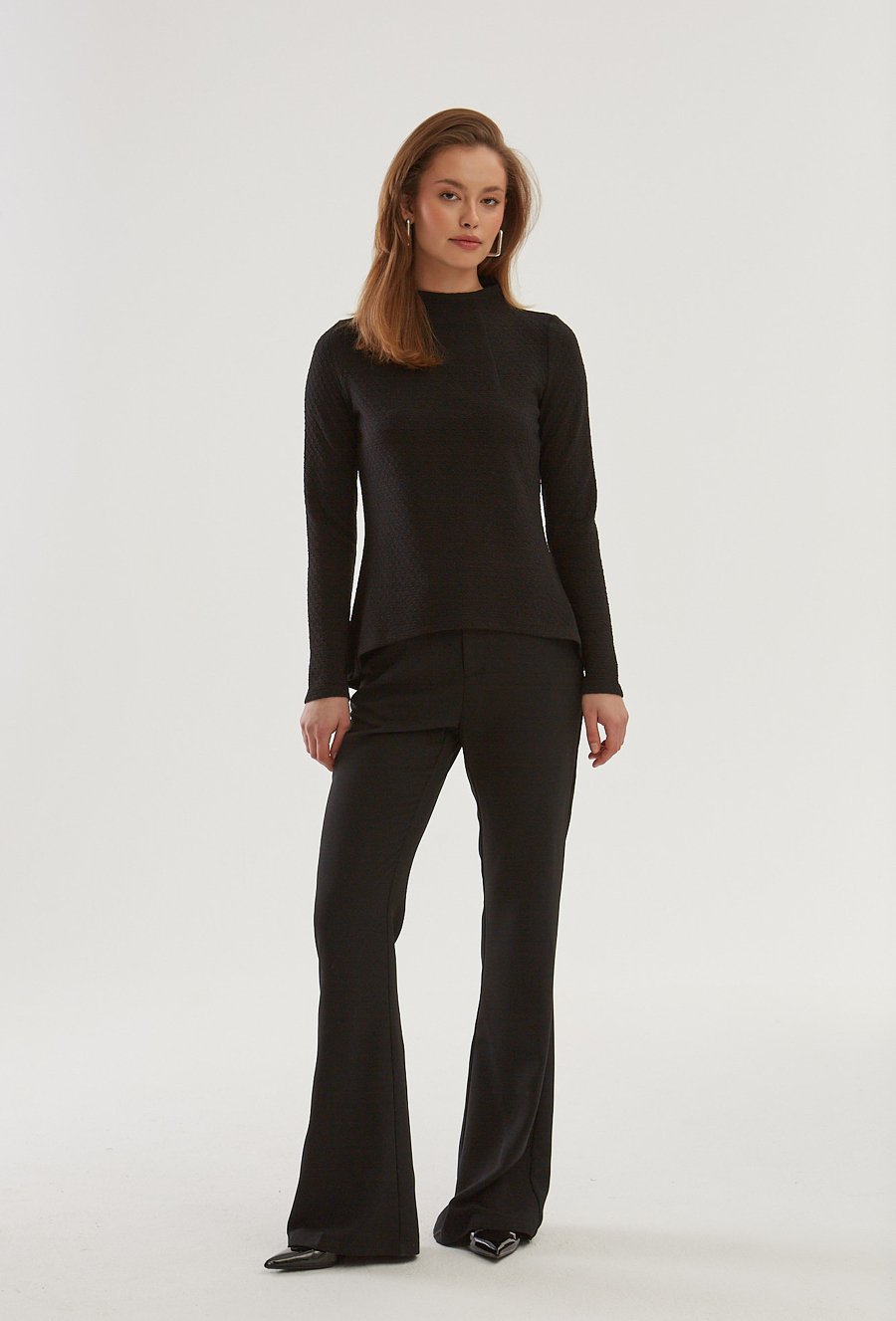 Bluzka ze strukturalnej tkaniny