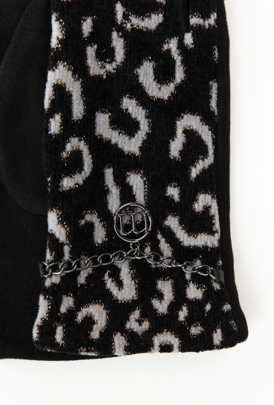 Rękawiczki z połyskującym wzorem