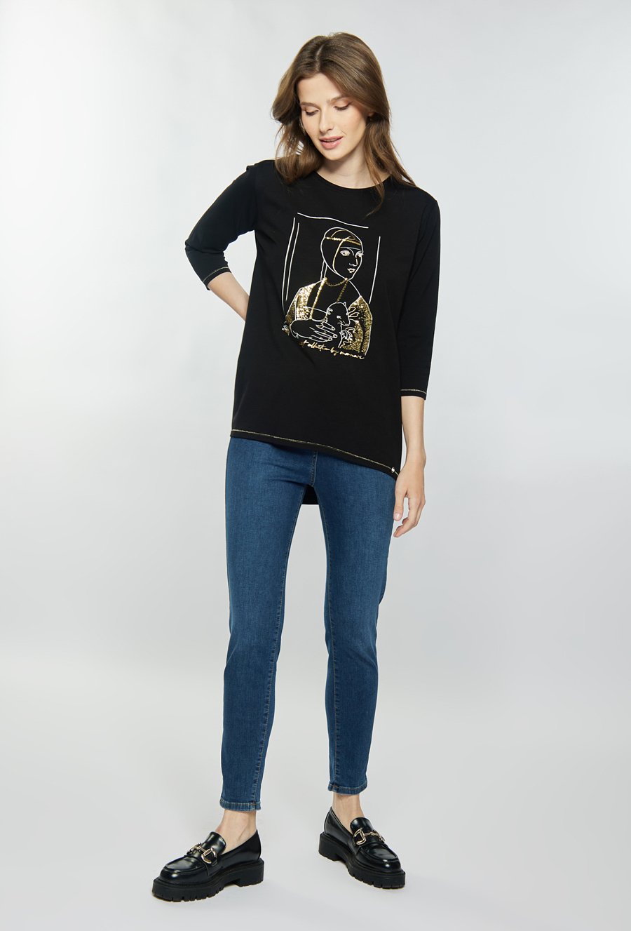 Bawełniana bluzka z wzorem