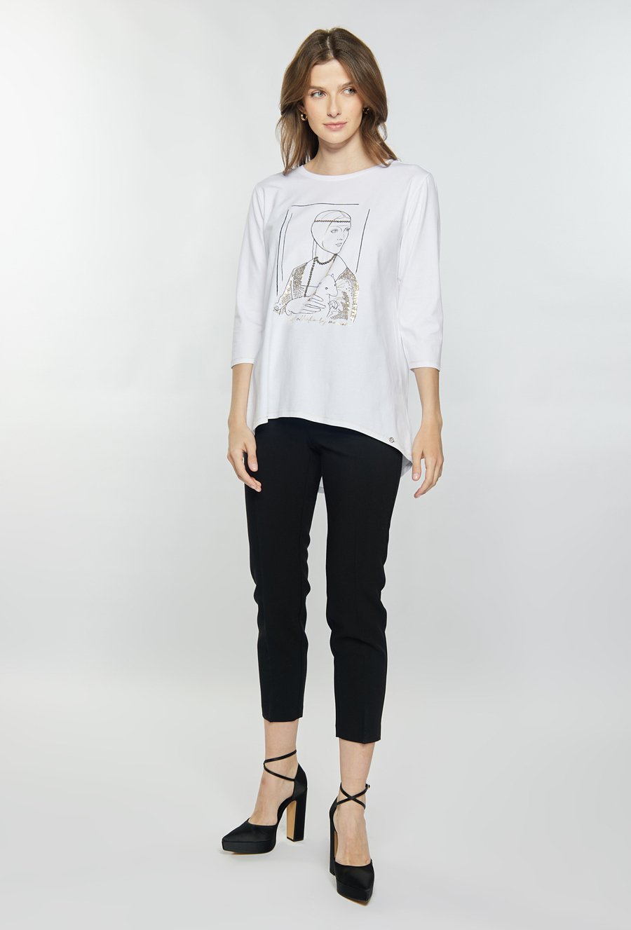 Bawełniana bluzka z wzorem