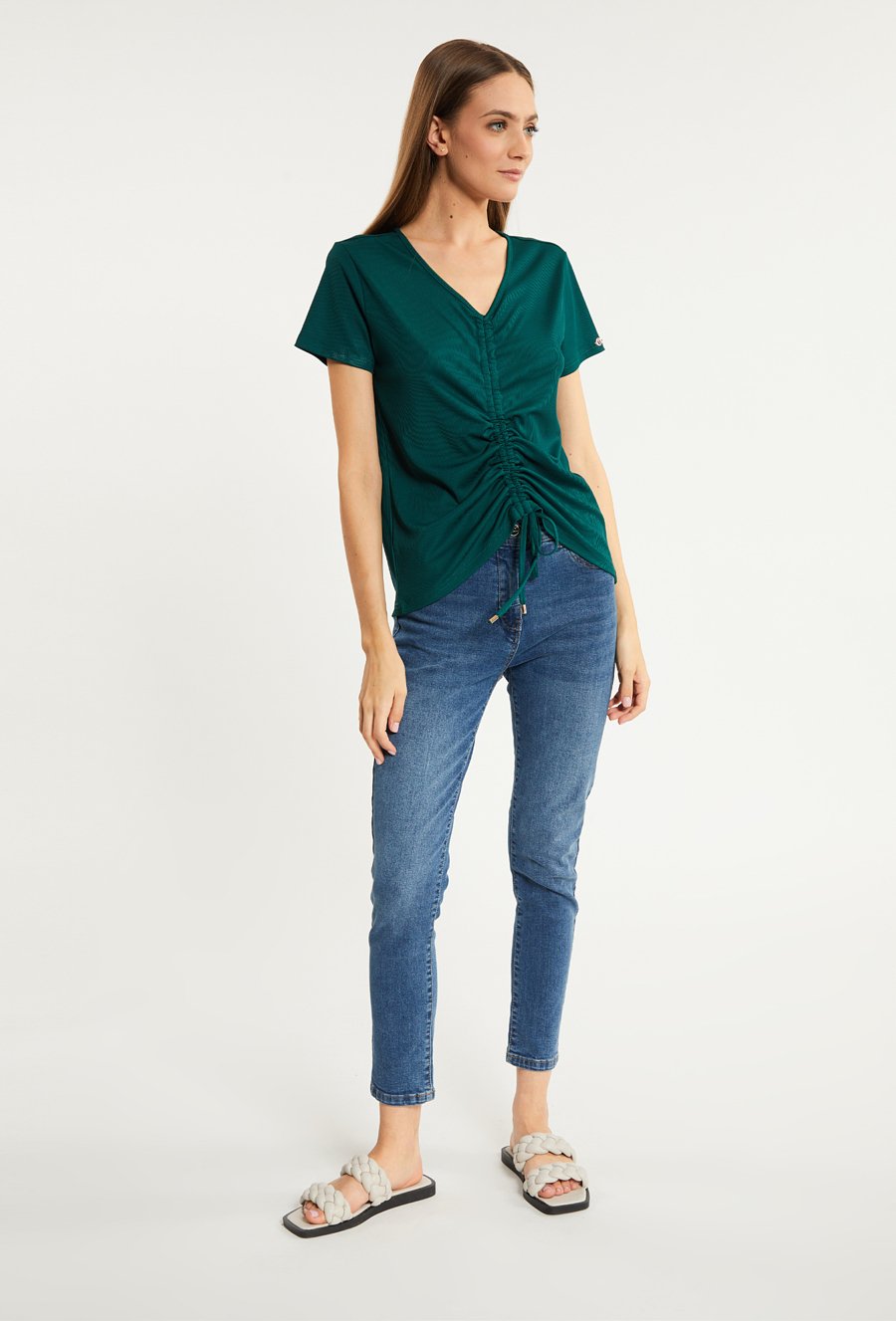 Bluzka damska z ściągaczem