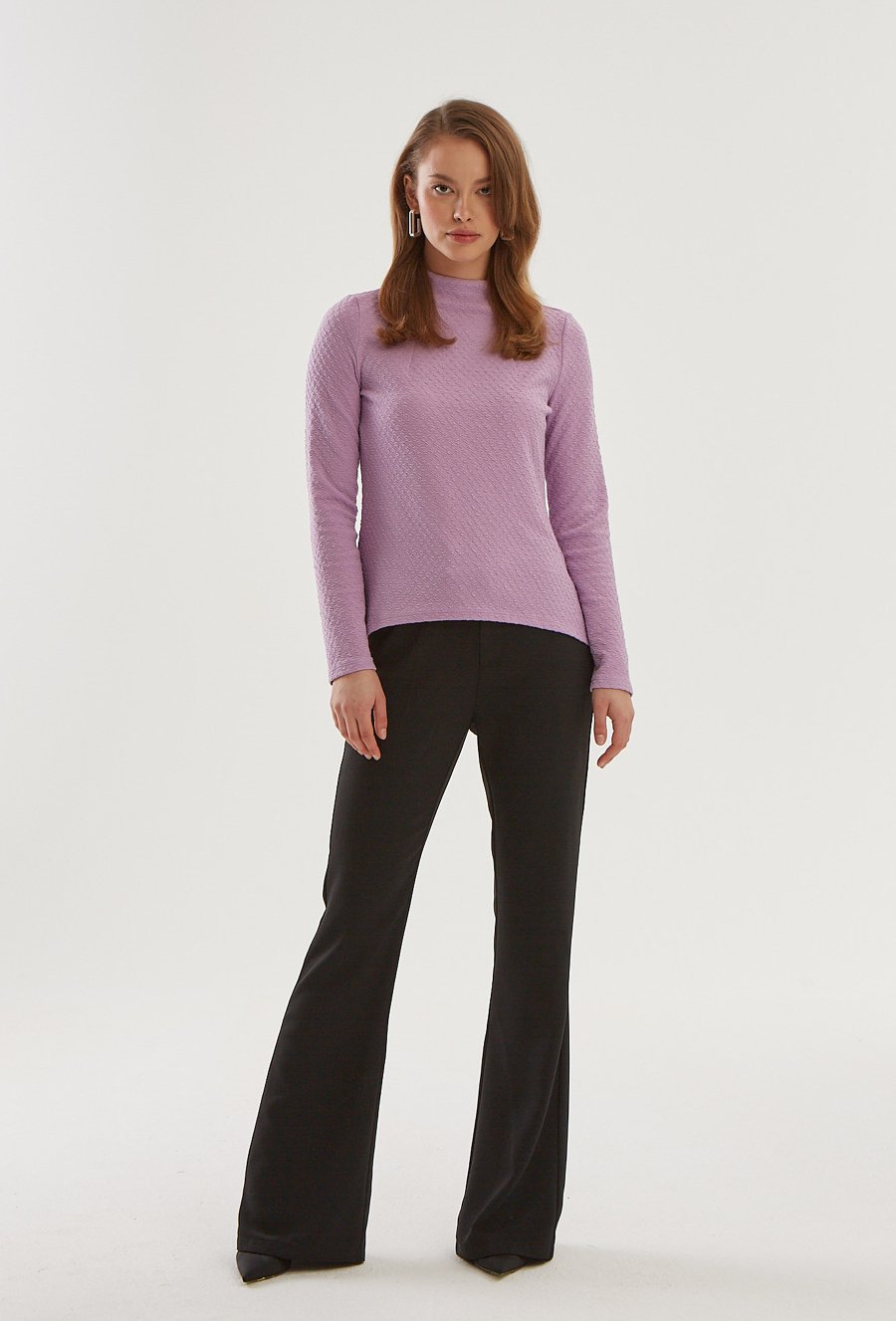 Bluzka ze strukturalnej tkaniny