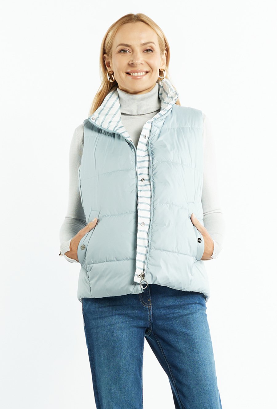 Dwustronna kamizelka damska