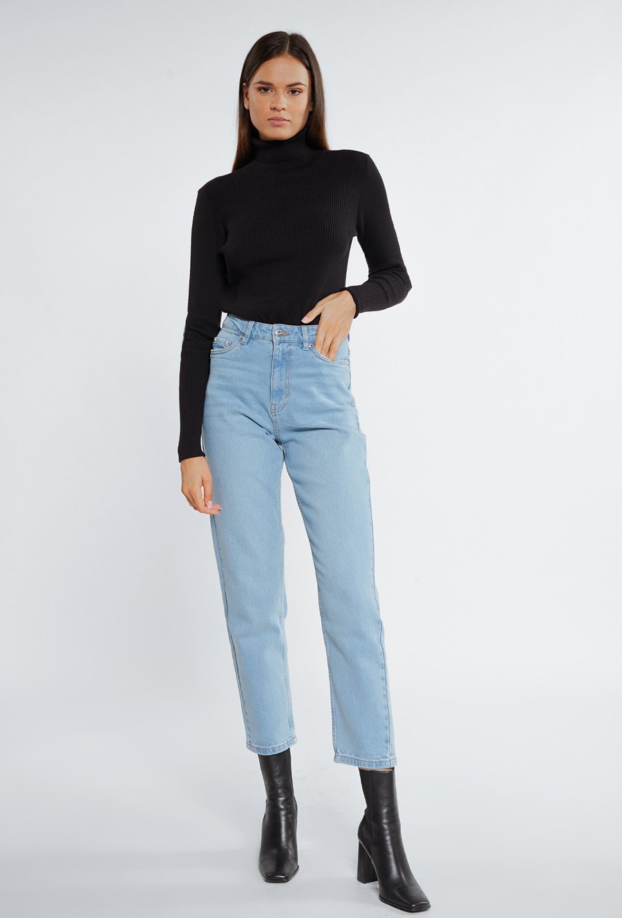 Dopasowany golf w prążki