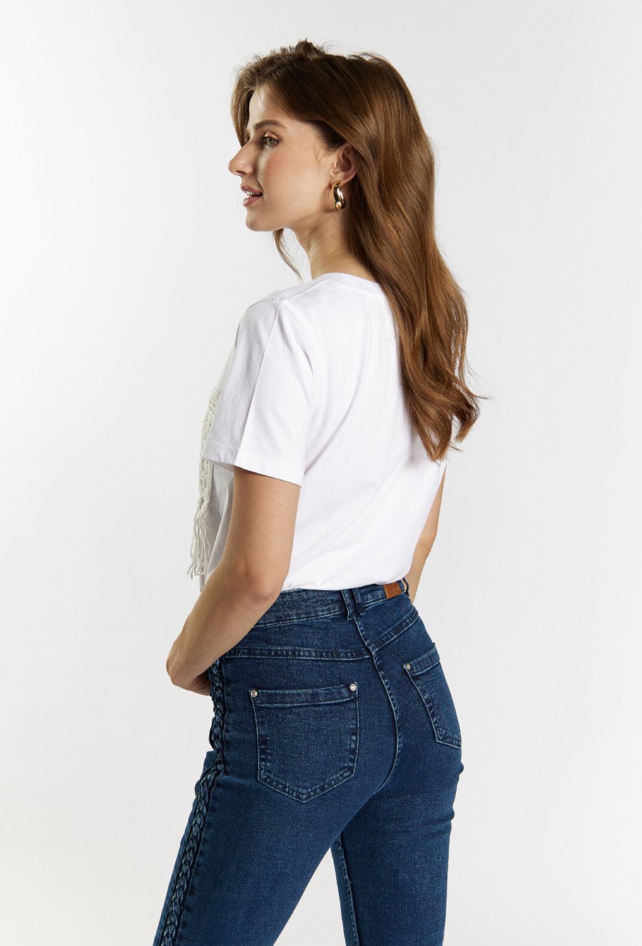 T-shirt z haftowaną kieszonką