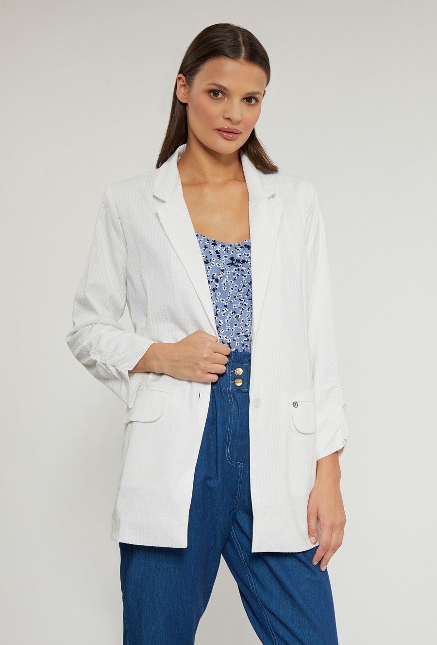 Bawełniana marynarka w paski