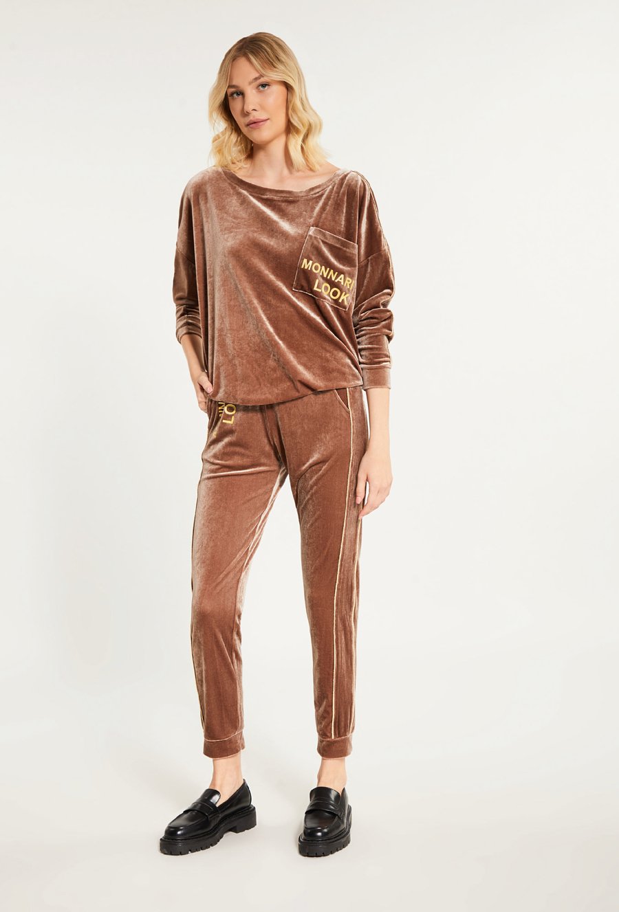 Welurowa bluza damska