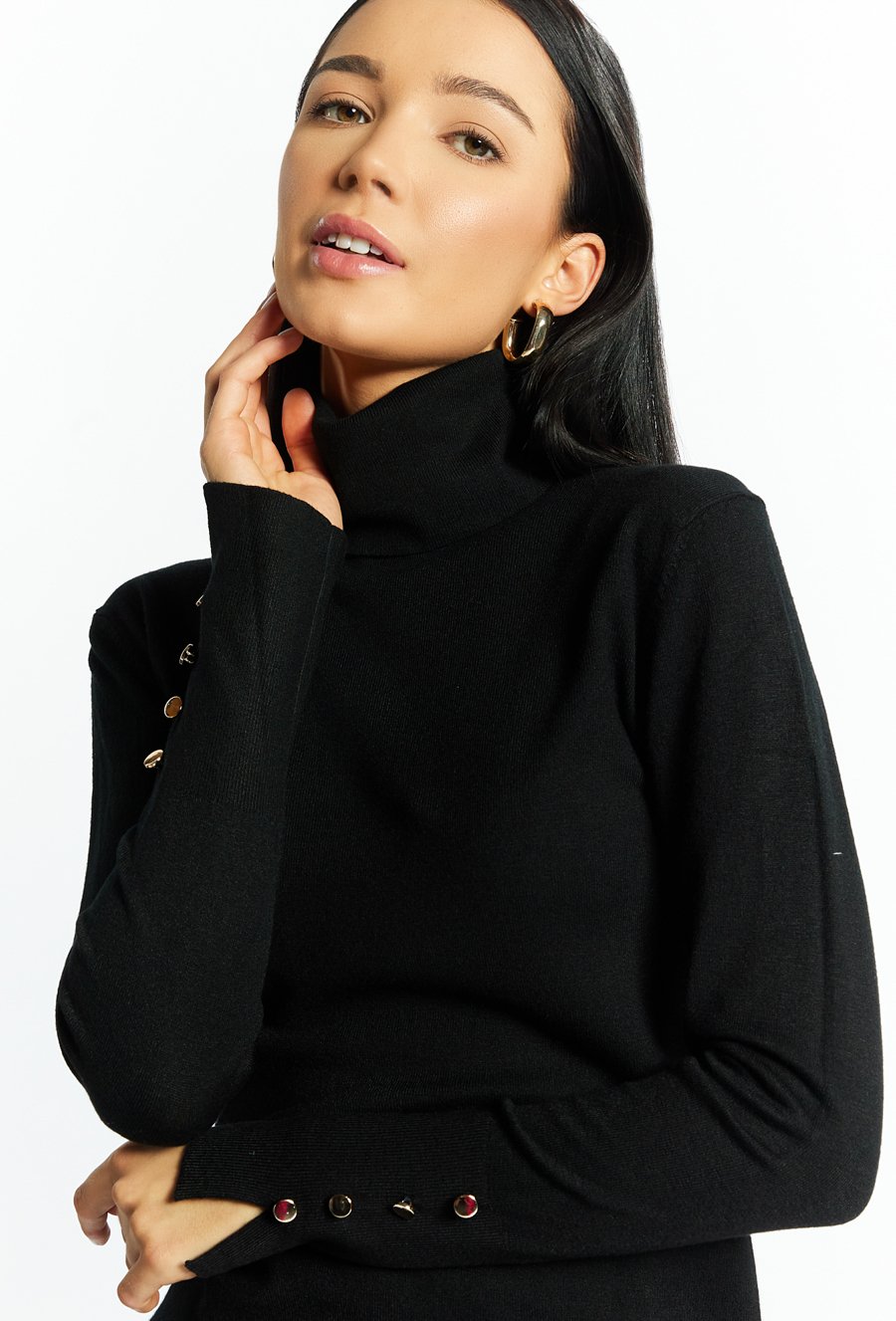 Golf damski z guzikami