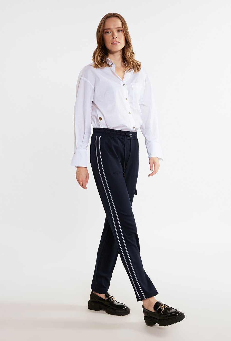 Dresowe spodnie z lampasami