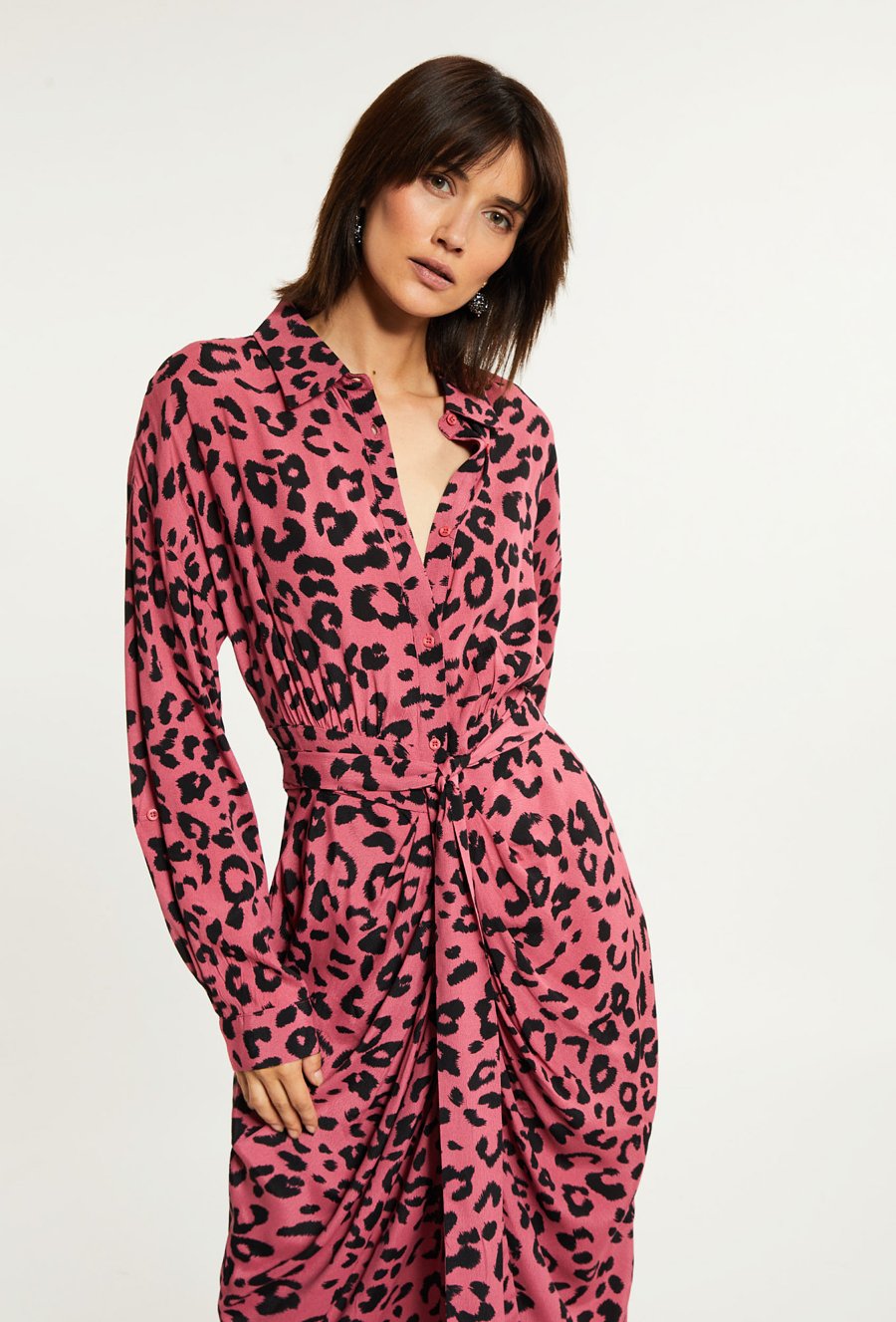 Sukienka midi z wiskozy