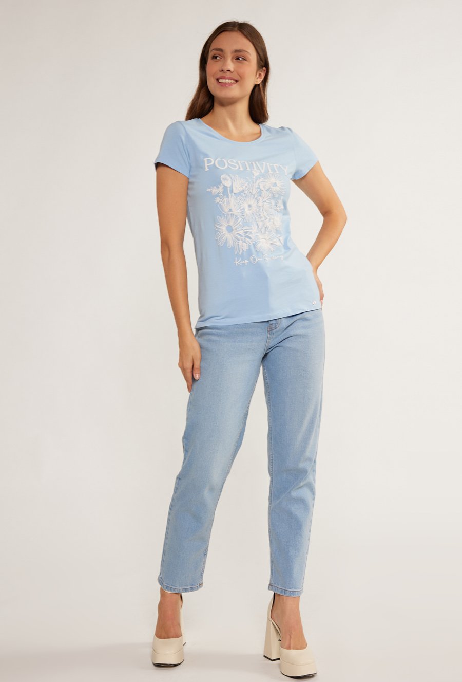 T-shirt damski z napisem