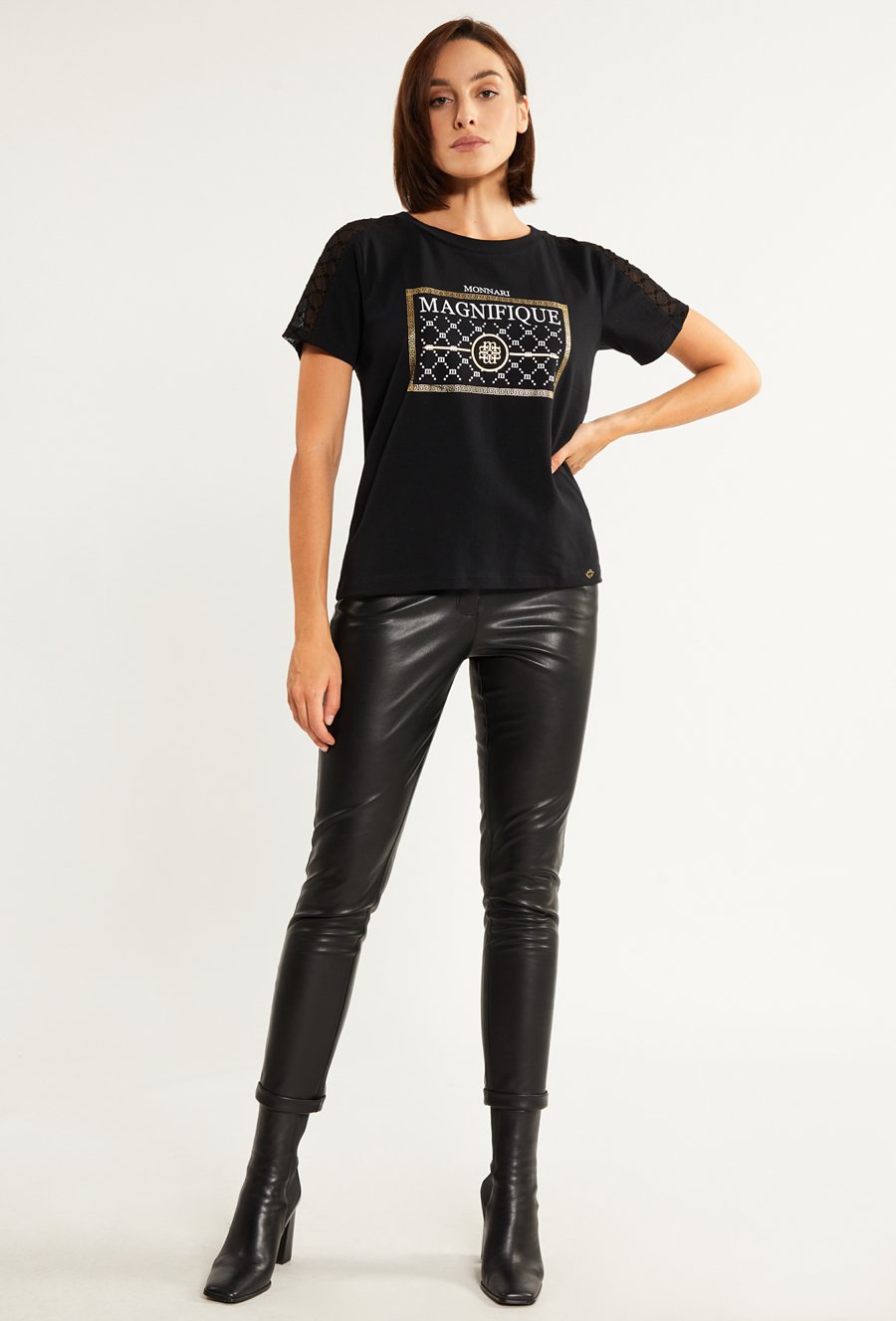 T-shirt z rękawami z siateczki