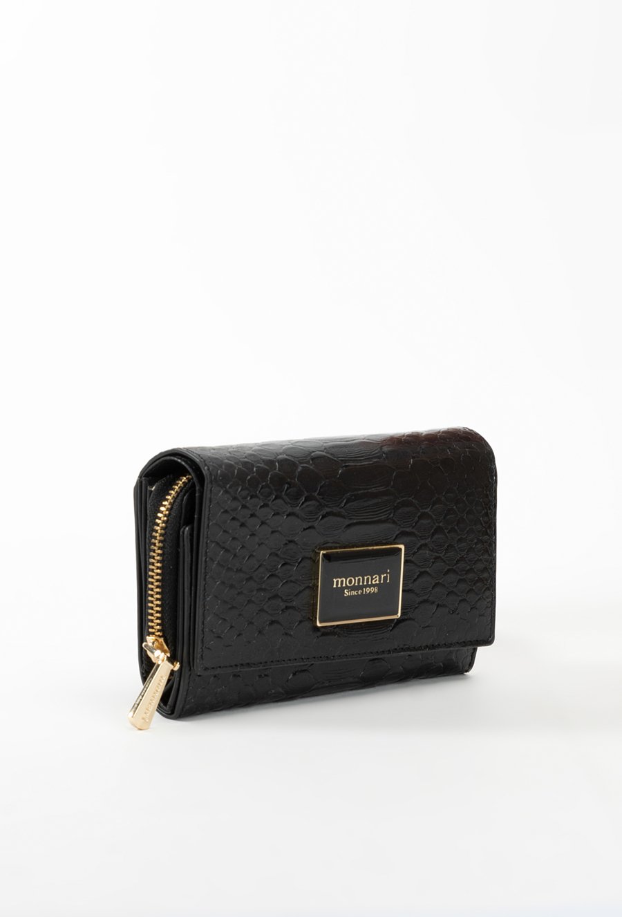 Sk&oacute;rzany portfel damski z wzorem