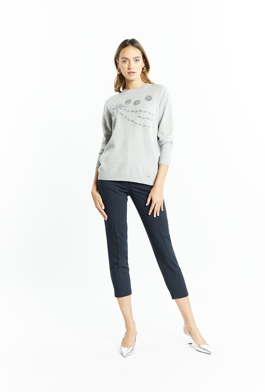 Sweter damski z wzorem