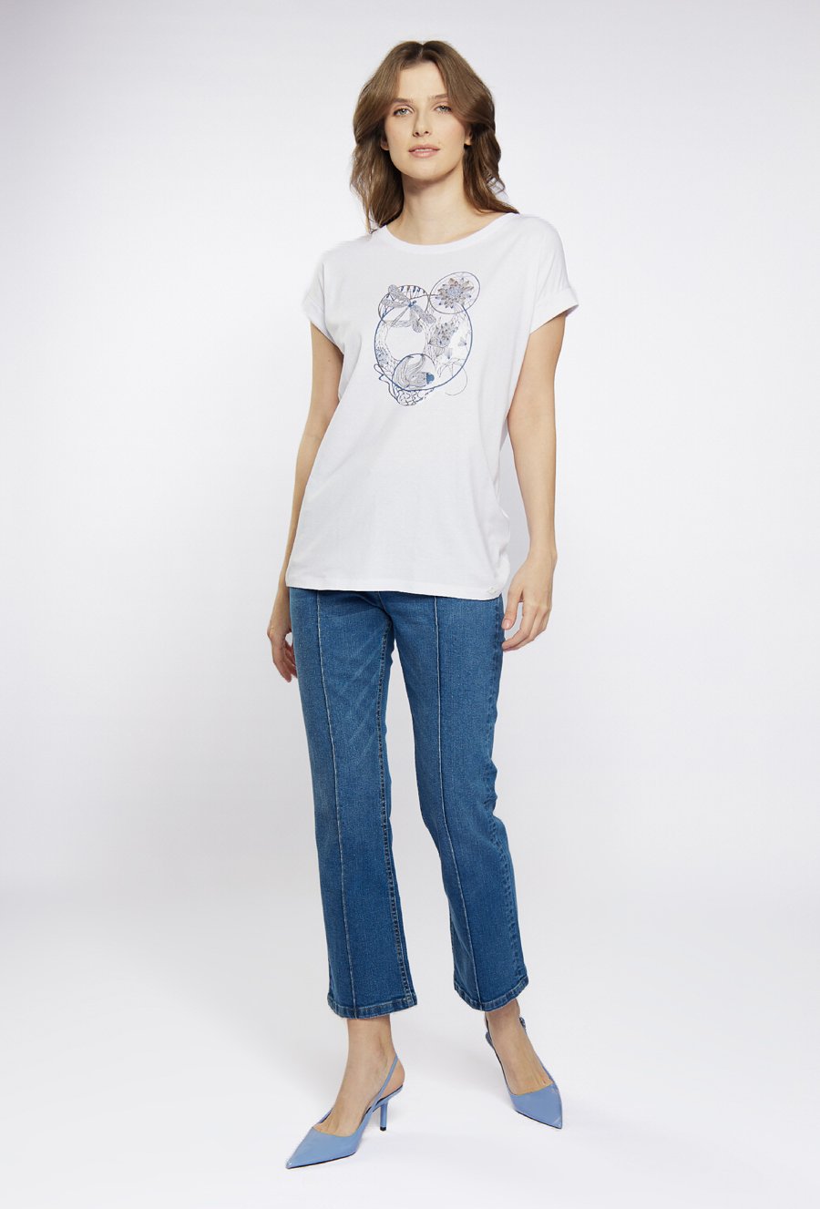 T-shirt damski z wzorem