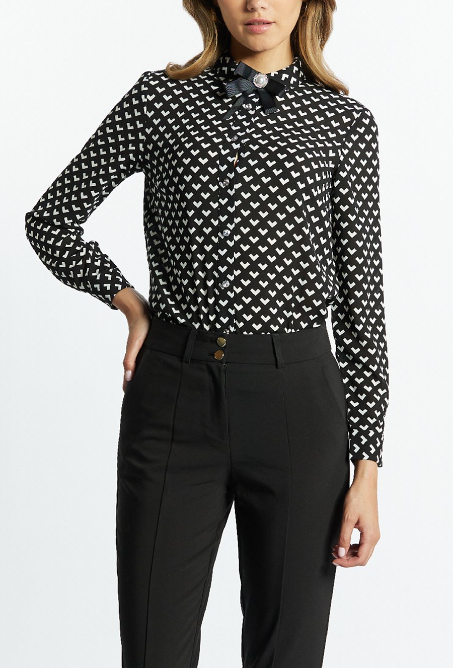 Elegancka koszula z wzorem