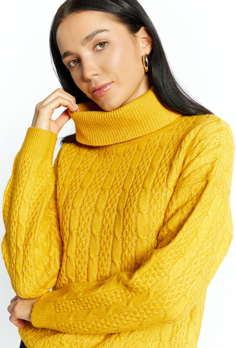 Sweter damski z domieszką wełny