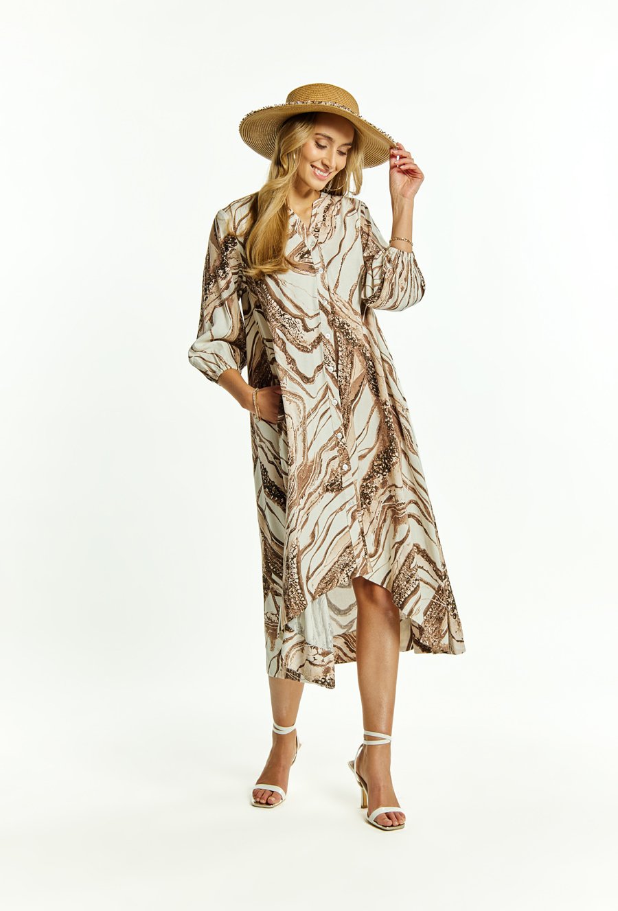 Wzorzysta sukienka damska