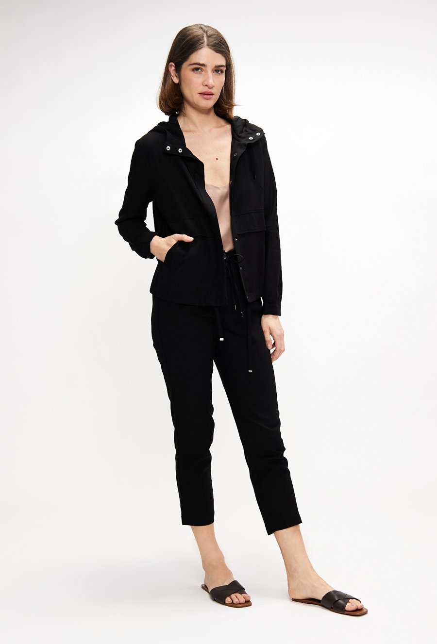 Bluza z wiskozy oraz lnu