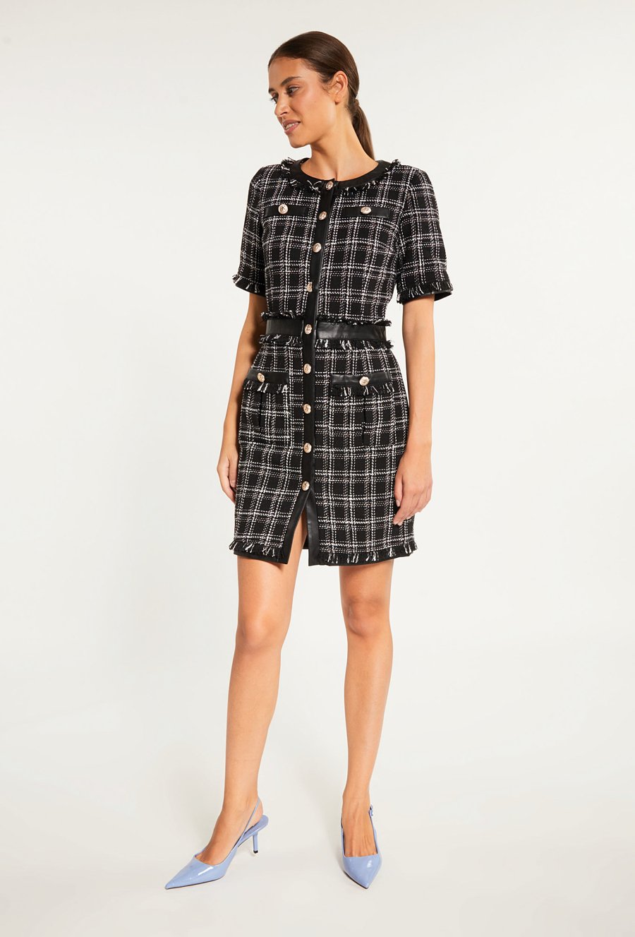 Żakardowa sukienka damska