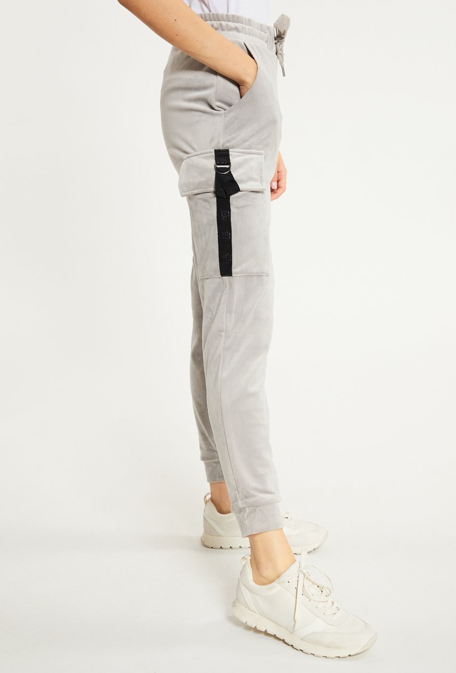 Welurowe spodnie damskie