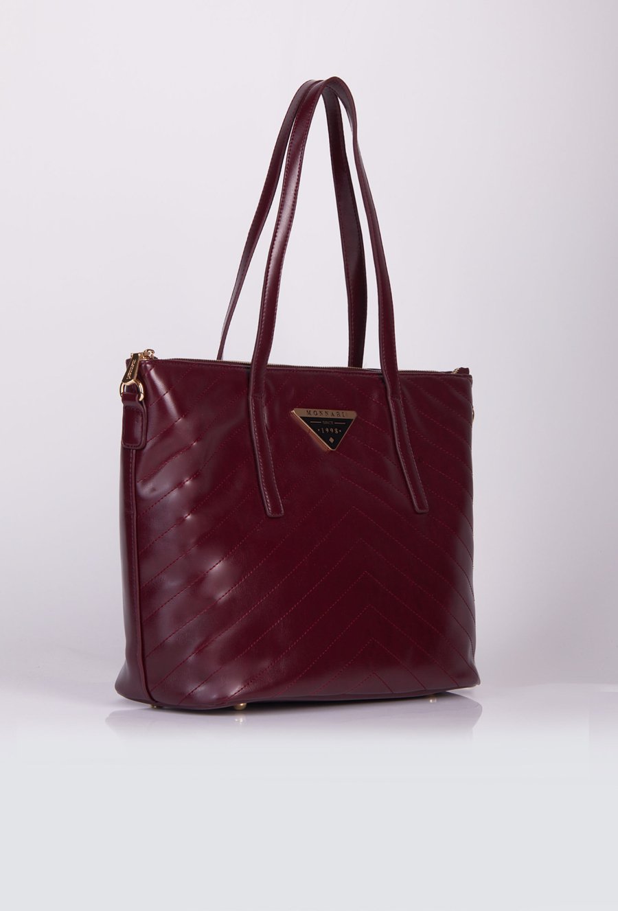 Elegancki shopper z wzorem w jodełkę