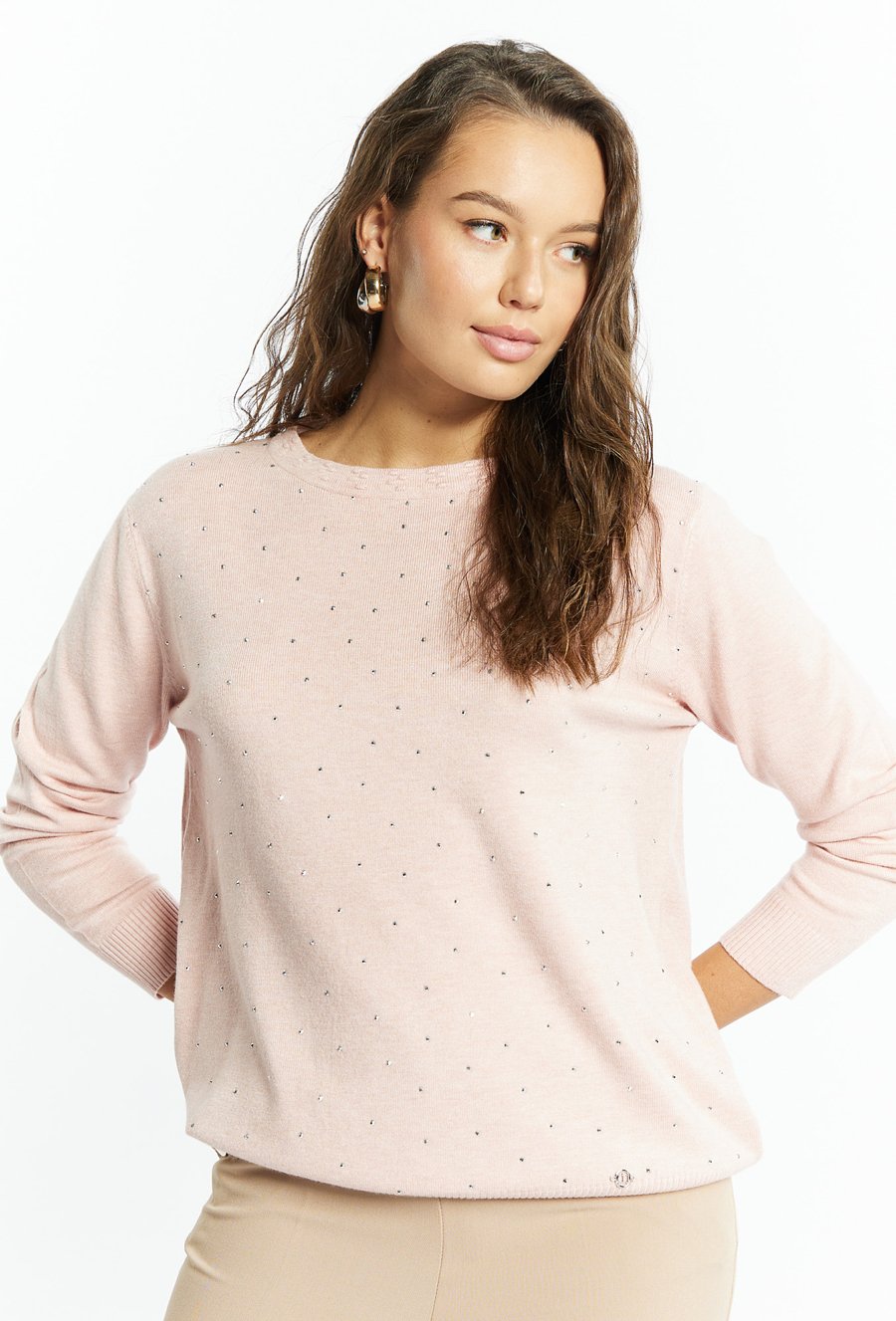 Sweter damski z dżetami