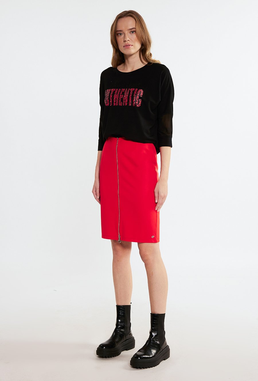 Oł&oacute;wkowa sp&oacute;dnica z suwakiem