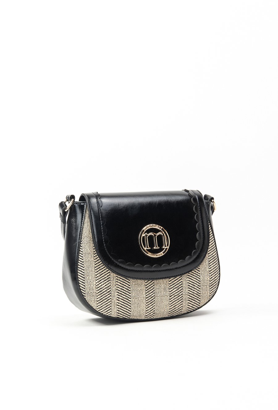 Torba damska z plecionym panelem