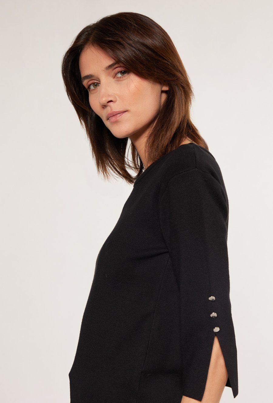 Gładki sweter z wiskozy