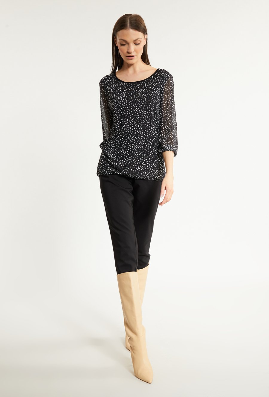 Wzorzysta bluzka damska