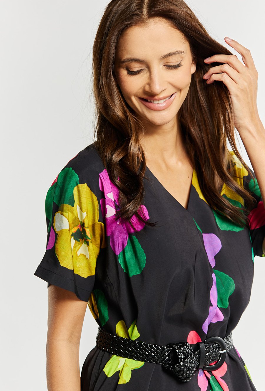 Sukienka damska z paskiem