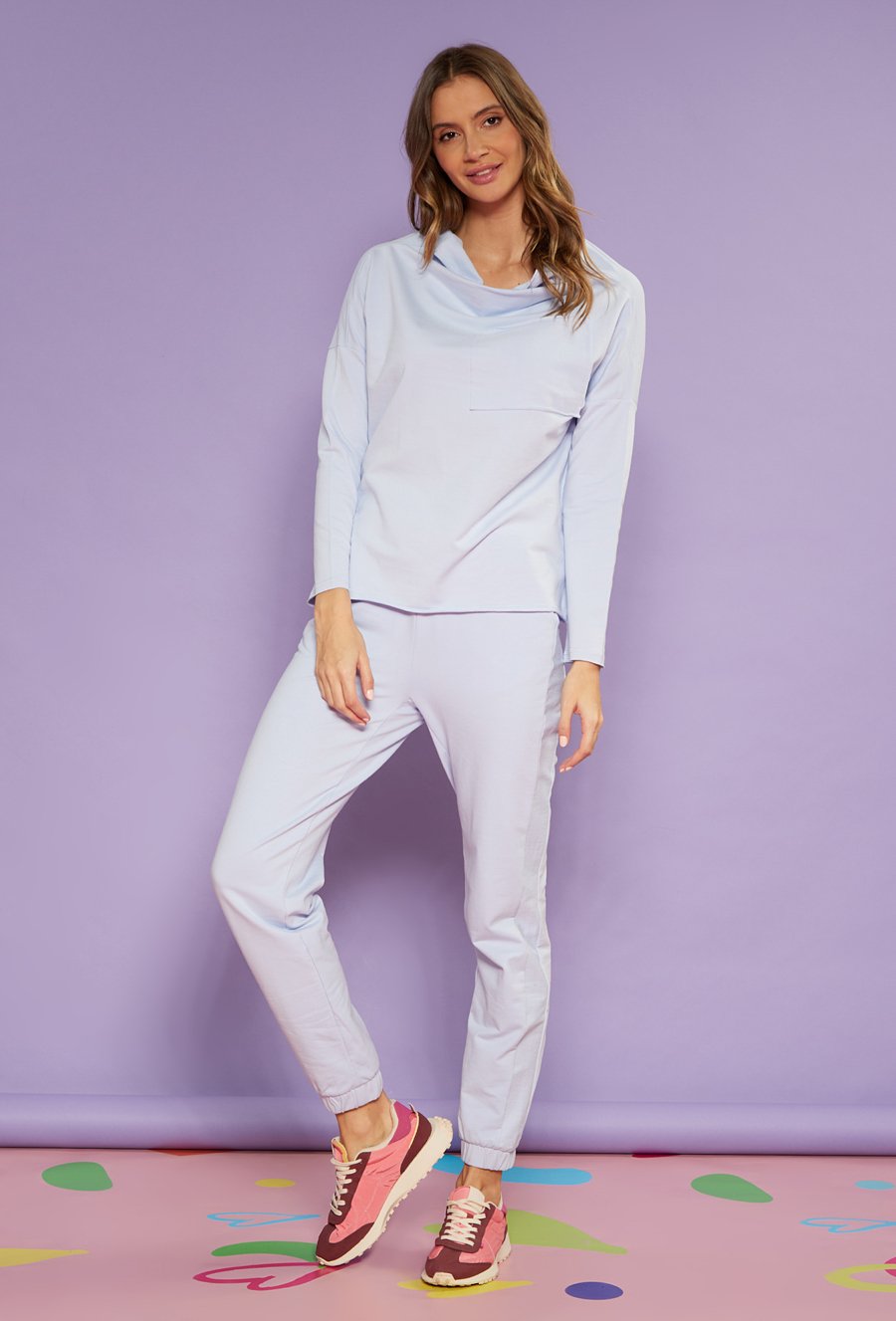 Bluza damska z imitacją kieszeni