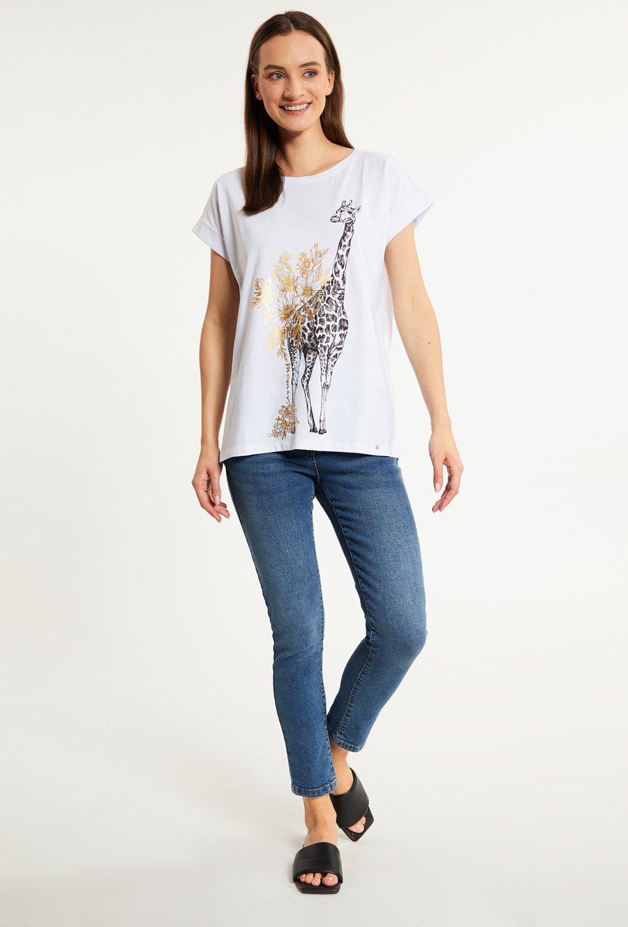 T-shirt damski z zwierzęcym wzorem