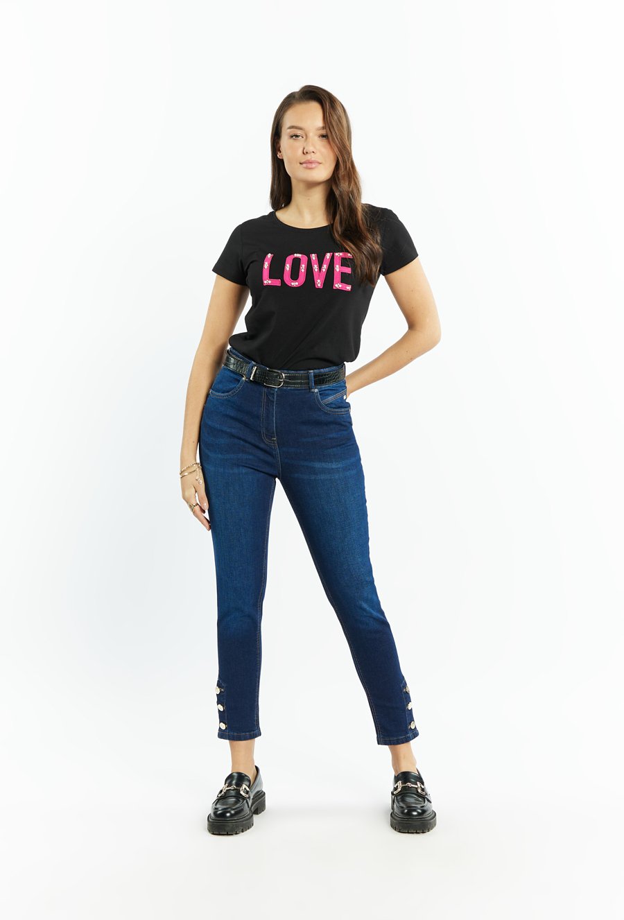 T-shirt damski z aplikacją