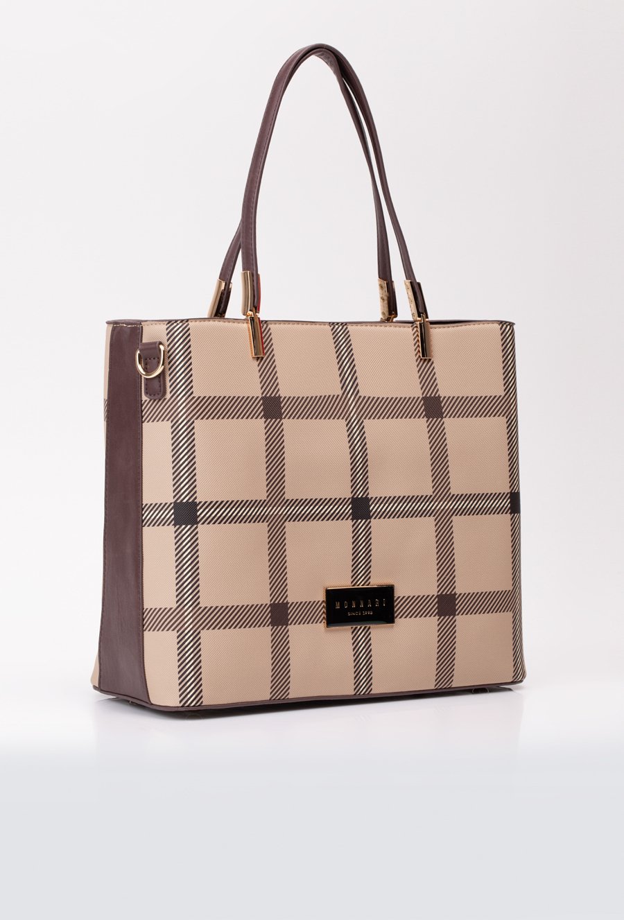 Shopper z wzorem w kratę