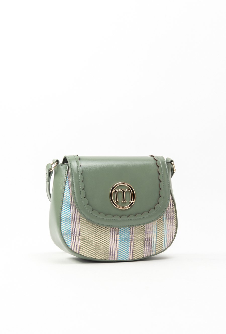 Torba damska z plecionym panelem