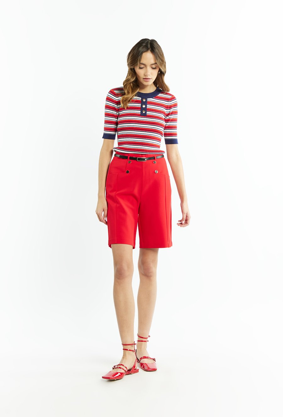 Szorty damskie z wysokim stanem