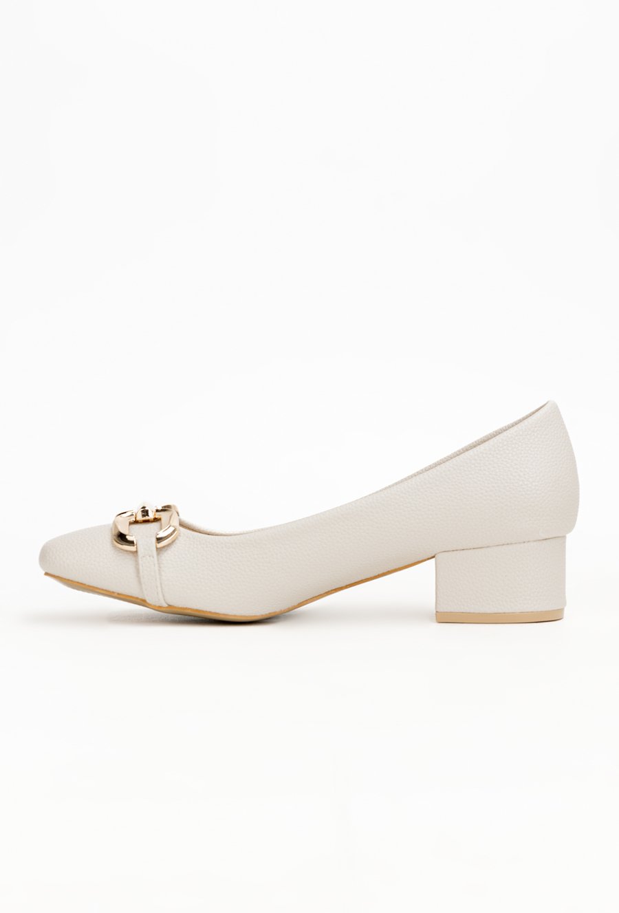 Beżowe cz&oacute;łenka z ozdobną aplikacją CELLO