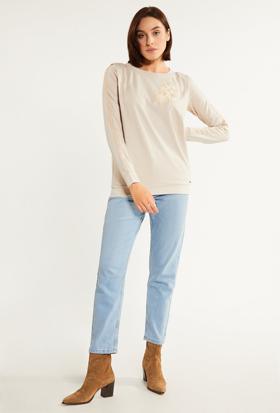 Wiskozowa bluza z nadrukiem