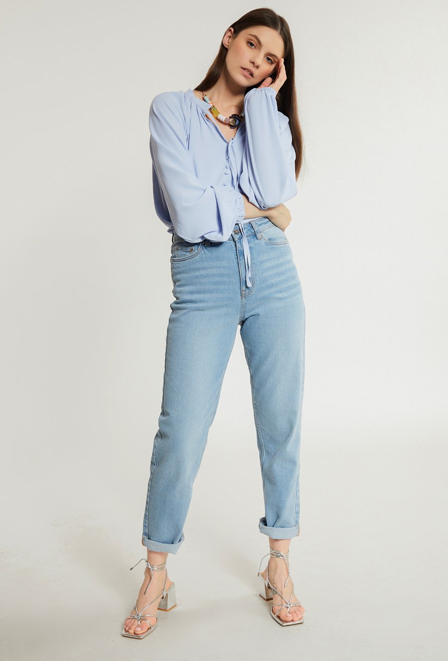 Bluzka damska z wiązaniem